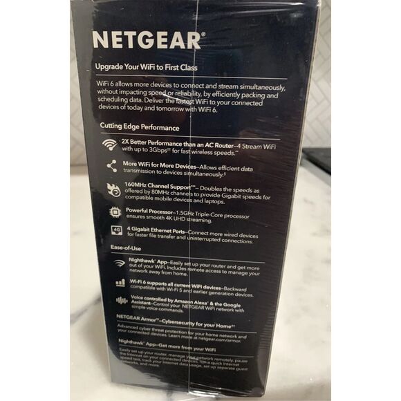 Netgear Nighthawk AX4 RAX35 AX3000 WiFi 6 Router – 4-Stream Dual-Band High Perfo - Picture 3 of 5